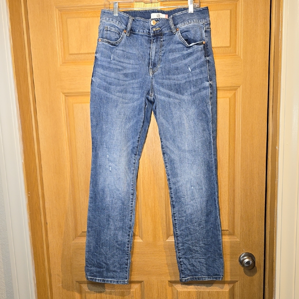 CAbi Women's Straight Leg Blue Jeans